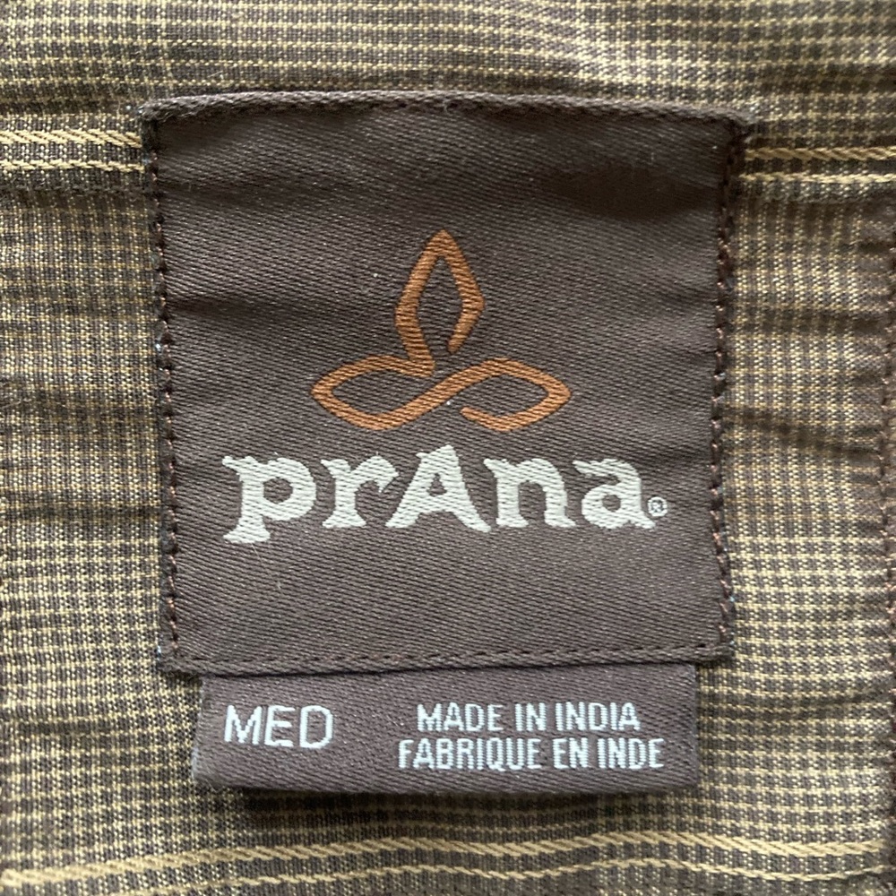 Size medium Prana button up plaid shirt. - Picture 3 of 3